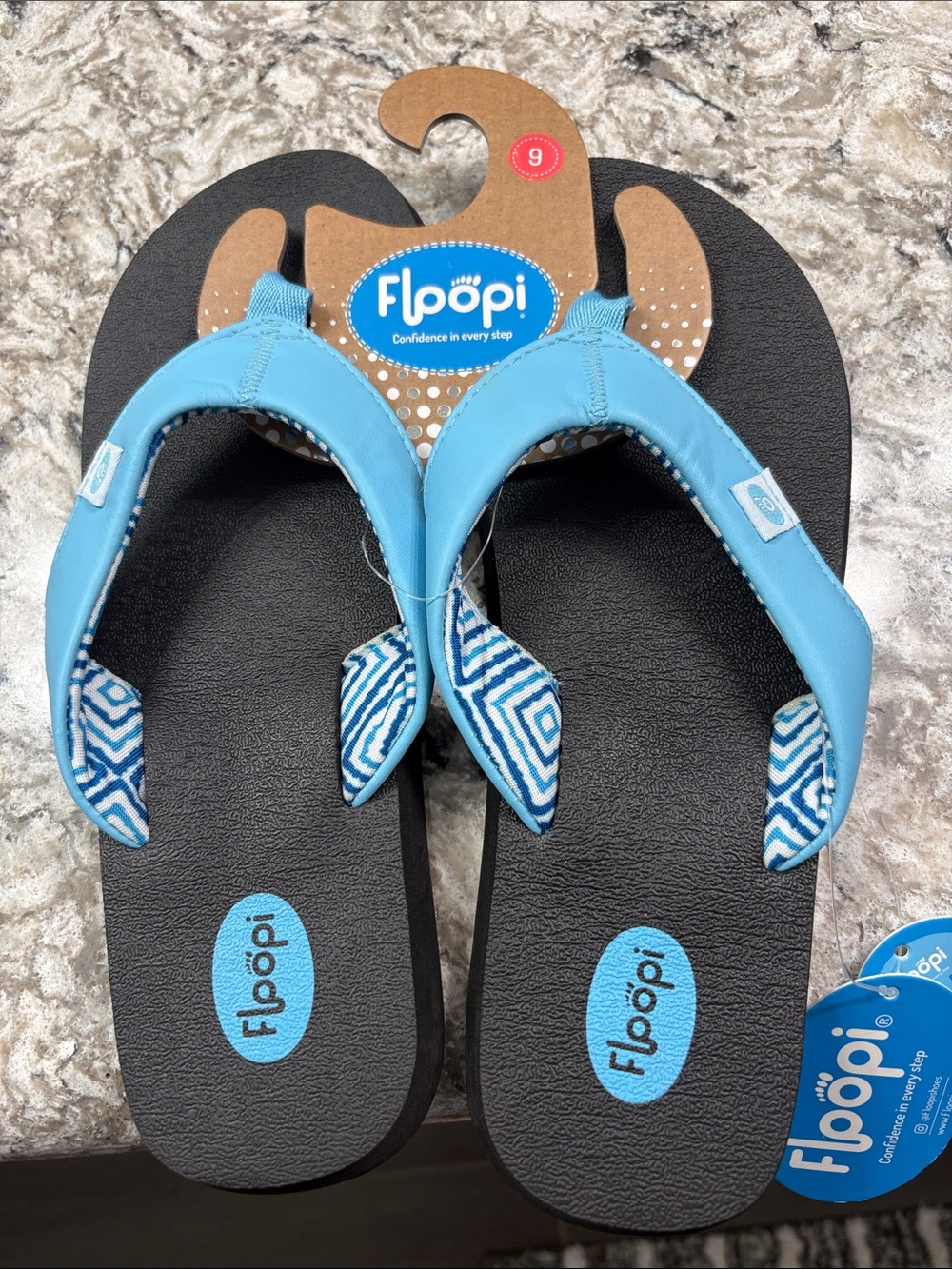 Adult Blue Foam Flip Flops
